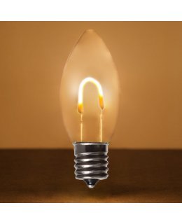 CL80653 E17-C9 Base C9 Shatterproof Warm White Filament LED Bulbs PACK OF 5